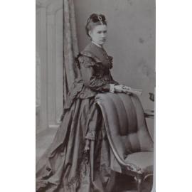 A carte-de-visite of a woman annotated on verso (in a modern hand) Mary Campbell / later Mrs JJR Gibson / c.1869-1871