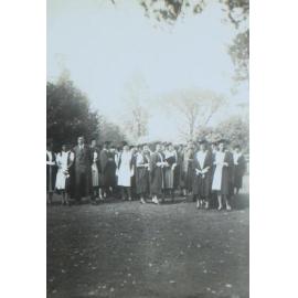 Students gathered at the cathedral in Armidale