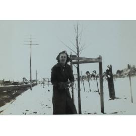 Mary Hindmarsh at Guyra in snow