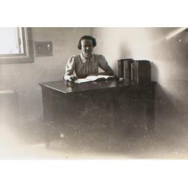 Dot in her room at NEUC, 1940
