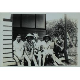 Students on the verandah of the male accommodation at Crescent Head