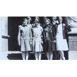 Group of women standing outside, Armidale Teachers' College, 1929