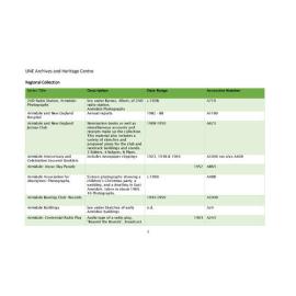 UNE Regional Collection - Finding Aid