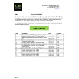 HW Vincent Collection Finding Aid