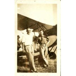 Kingsford Smith Album, two aviators and plane