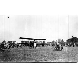 Appeal for War Loans from Captain Holden's Plane, West Maitland