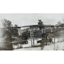 Punt crossing Richmond River near Fawcett’s Bridge Lismore mid river