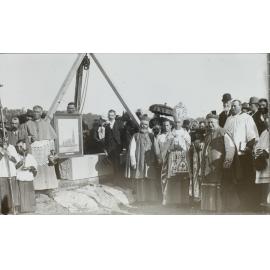Cardinal Moran laying foundation stone of Catholic Cathedral, Lismore