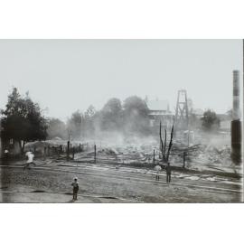 Catholic Church and Convent, after fire