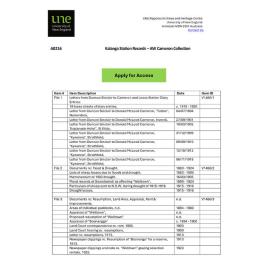 Kalanga Station: Finding Aid