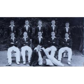 NEUC cricket team in uniforms, 1940
