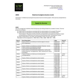 Robertson-Cuninghame business records: Finding Aid