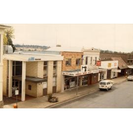 ANZ Bank east from Imperial Hotel verandah, March 1988