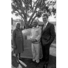 Ethel De Silva, Bill Murray, and unidentified man, 1988