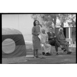 Ceremony for Aboriginal Education, Lyn Riley, Bill Murray, Ethel De Silva, 1988