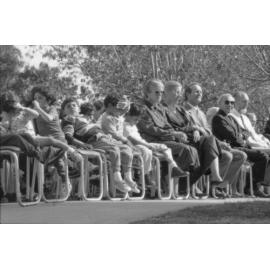 A crowd at the ceremony for Aboriginal Education, 1988
