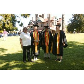 Barbara Bond, Sue Hudson, Christine Palmer, and Elisabeth Hornibrook at TRACKS Graduation Ceremony, 2005