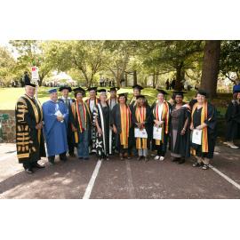 Academics and graduates at the TRACKS Graduation Ceremony, UNE, 2005