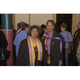 Di Golden and Lorina Barker at the Frank Archibald Lecture, October 2001
