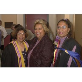 Di Golden with guest speaker Jackie Huggins and Lorina Barker at the 2001 Frank Archibald Lecture