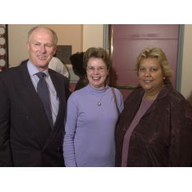 Dean of EHPS Prof. Rod Gerber with Sally Burrows and guest speaker Jackie Huggins at the 2001 Frank Archibald Lecture