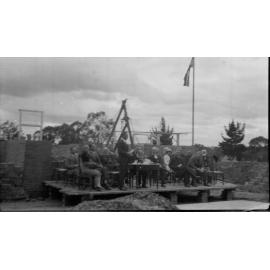 Laying foundation stone at Ben Venue, 1929