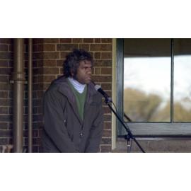 Michael Brogan, speaking at NAIDOC week opening ceremony at UNE, 2002