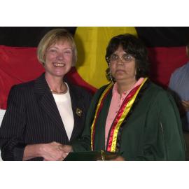 Professor Ingrid Moses with Denise Russell, 2001