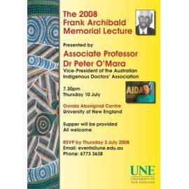 2008 Frank Archibald Memorial Lecture presented by Peter O'Mara