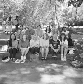 Linguistics student group with Dr Howard Brasted, UNE 1993