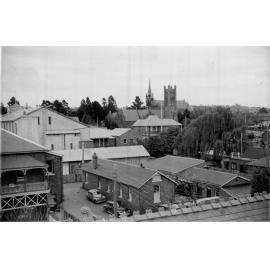 Backyard towards Town Hall and Cathedrals
