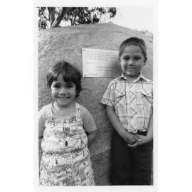 Lisa Waters and Vincent Ahoy, Commemoration Ceremony for Aboriginal Education, 1988