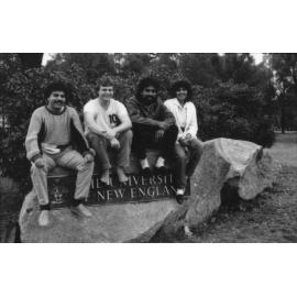 Warren Mundine, [Unidentified], Romlie Makak, Cheryl Kitchener, 1986