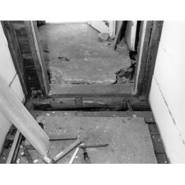 Interior view of a house in Markham Street before renovations