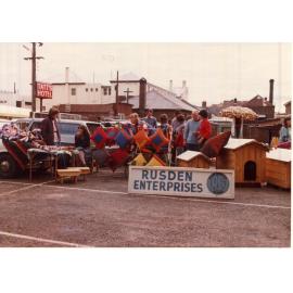 First Armidale Peoples Markets, Rusden Enterprises stall, Cinders Lane, c. 1975
