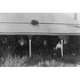 Family group outside "Brickvilla", West Armidale 