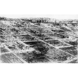 Sketch of Armidale township, 1884, looking south - part 2 of two-part panorama