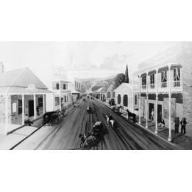 Mural by Fred Roberts in Armidale Folk Museum - Beardy Street buildings