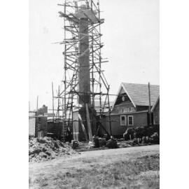 Stack under construction at N.E.G.S., 31 October 1938