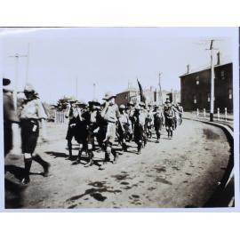 Scout troop on parade, c. 1922
