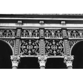 Detail of cast-iron work on Imperial Hotel, Armidale