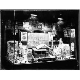 Window display of Berger's Paints in Lambert's store in Rusden Street, 1931