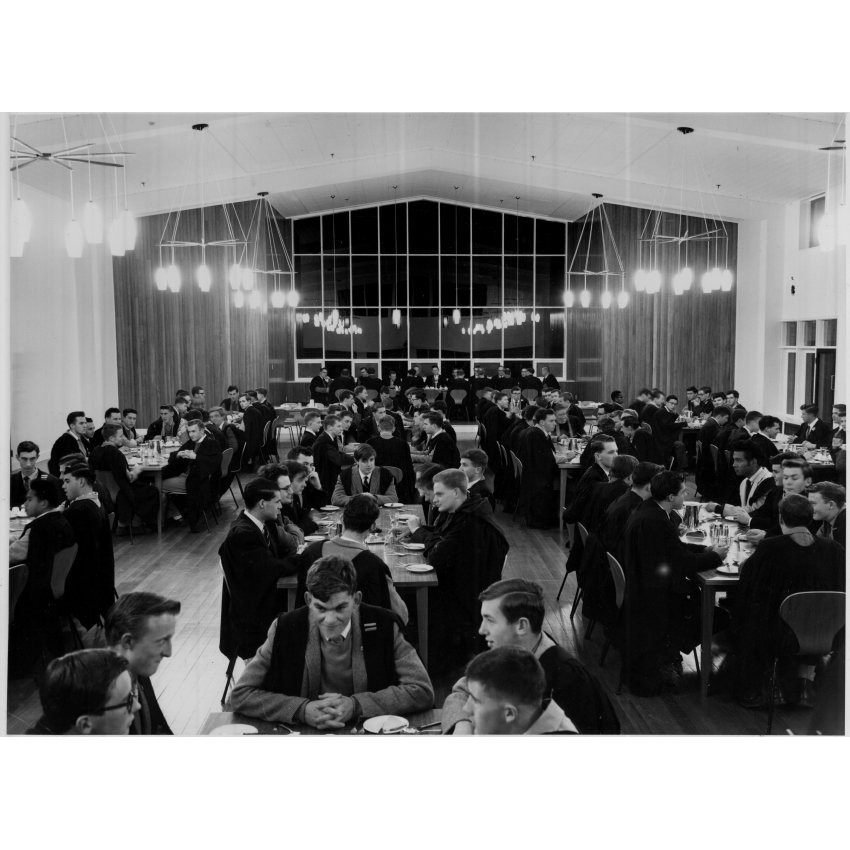Wright College dining hall - Evening meal in May, 1961