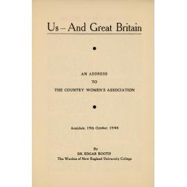 Us - And Great Britain: An Address to the Country Women's Association, Armidale, 19 October 1944