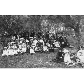 Lilygrove School picnic near Devil's Elbow, Guyra, 1908