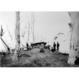 The Armidale School Cadet group on bivouac