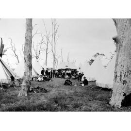 The Armidale School Cadet group on bivouac