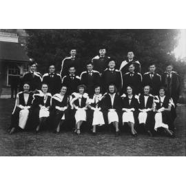Graduates on Eastern lawn of Booloominbah