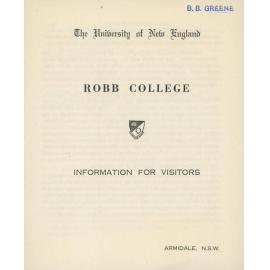 Robb College information for visitors