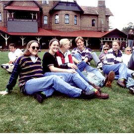 Students at Booloominbah, on southern lawn, 2000
